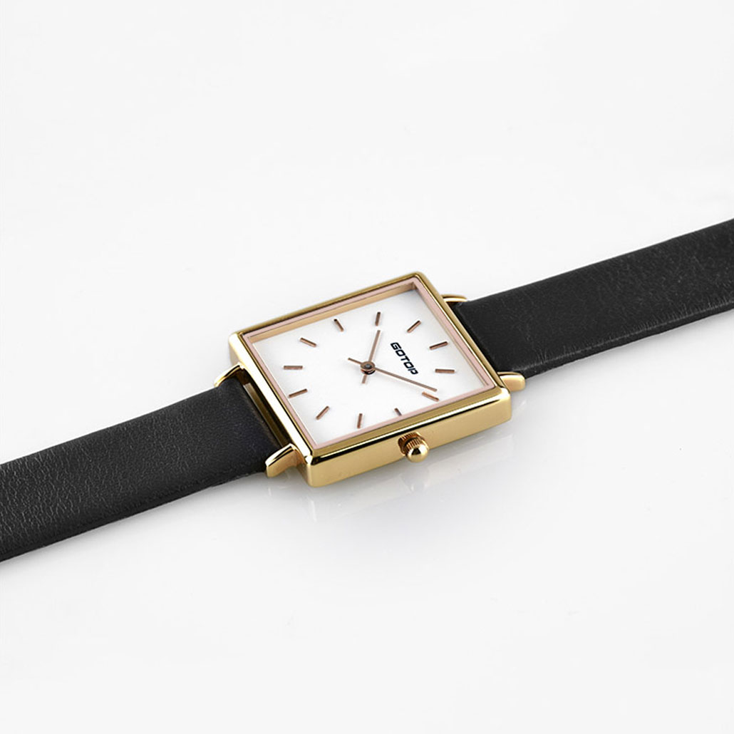 rose gold square women's watch

