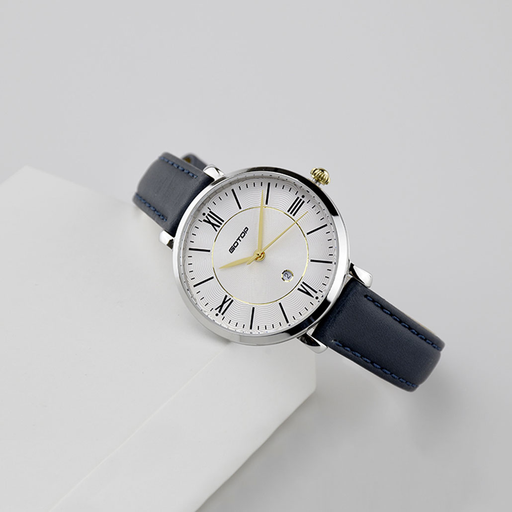 Ladies Gold Watch Leather Strap