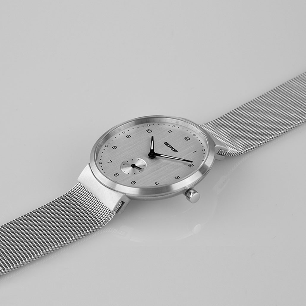 Ladies Watch Silver Mesh Strap