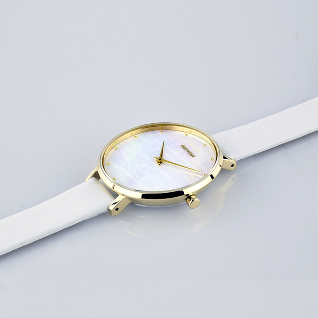 SS545-02 Gold Women's Watch With Mother Of Pearl Dial