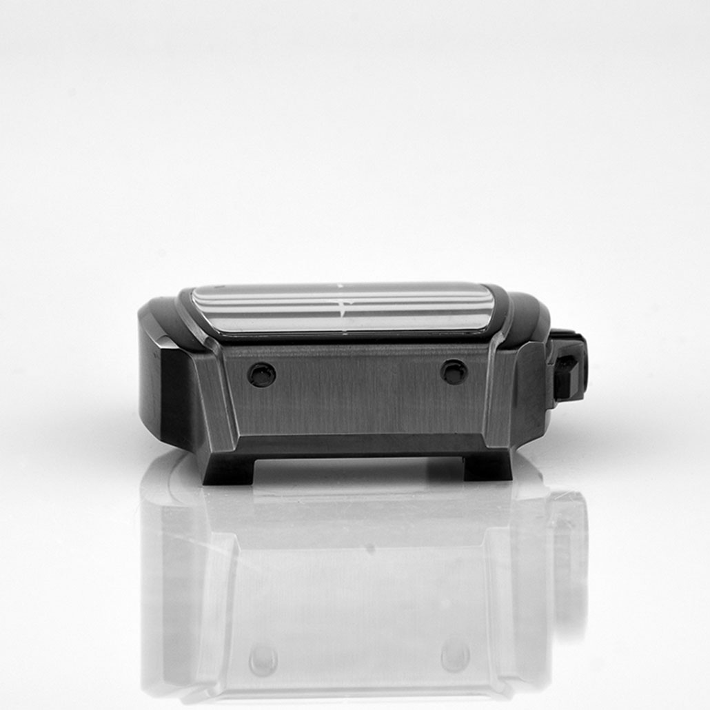 WC006 Square Men's Watch Case in Brushed Metal