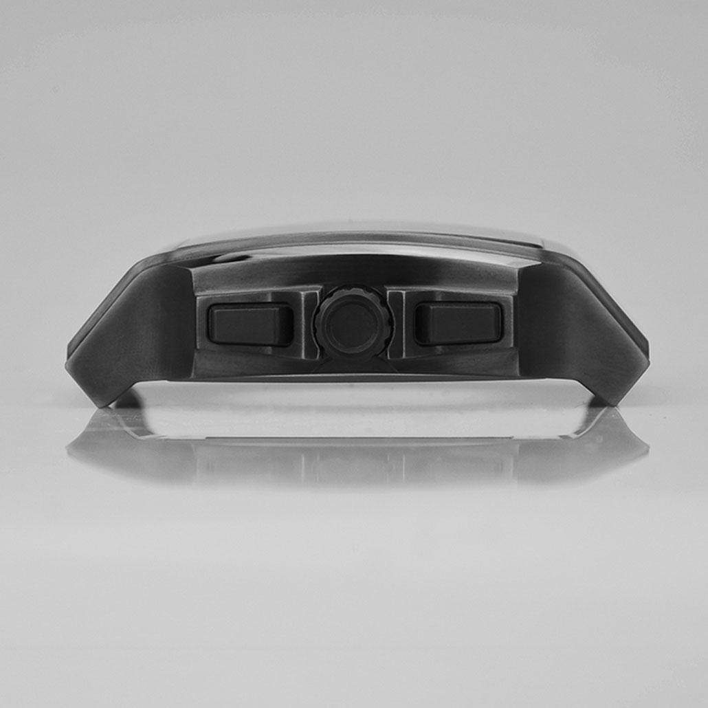 WC006 Square Men's Watch Case in Brushed Metal