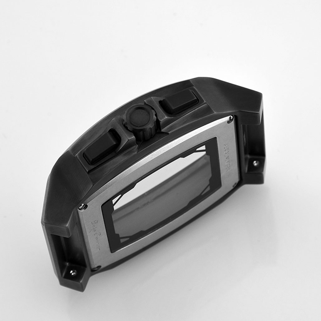 WC006 Square Men's Watch Case in Brushed Metal