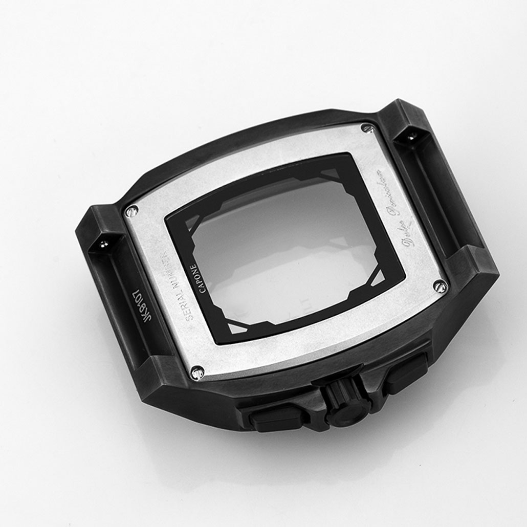 WC006 Square Men's Watch Case in Brushed Metal