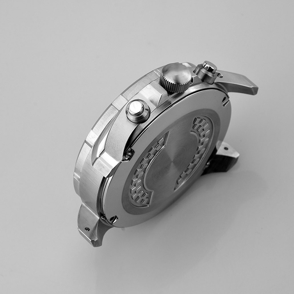 WC032 Large Stainless-steel Watch Case With Rotating Bezel