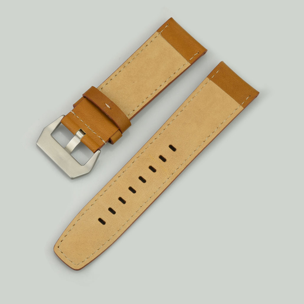 WL009 Dark Brown Men's Watch Strap In Leather