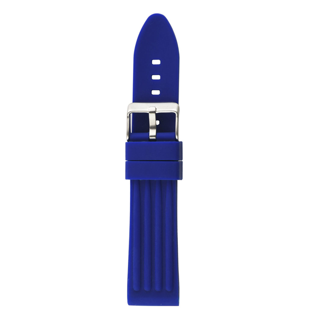 WR001 Blue Silicone Rubber Watch Strap