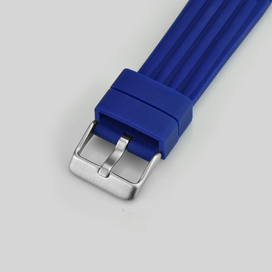 WR001 Blue Silicone Rubber Watch Strap