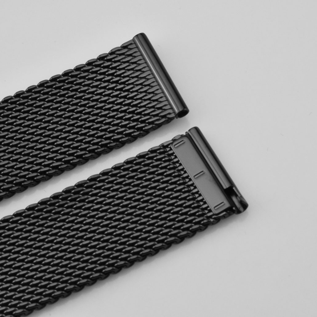 WS009 Black Mesh Band In Stainless-steel