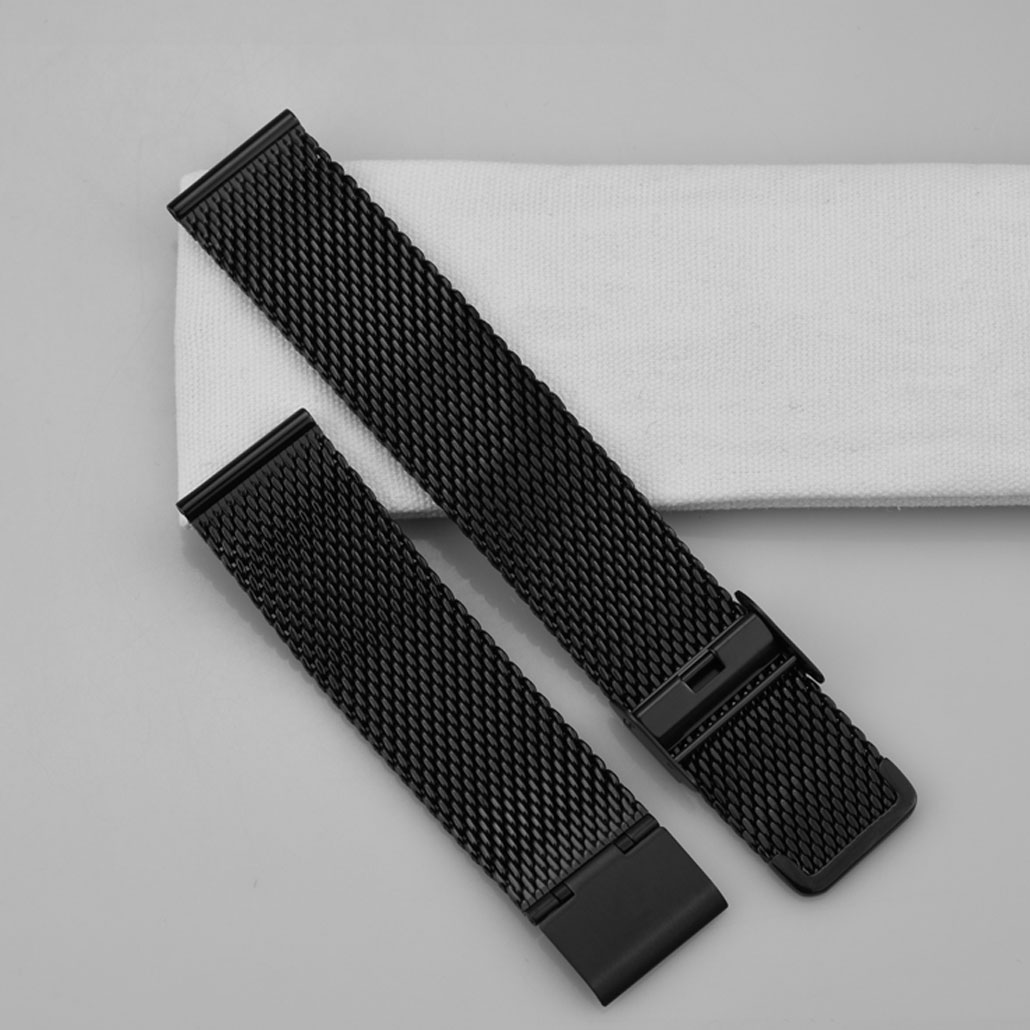 WS009 Black Mesh Band In Stainless-steel