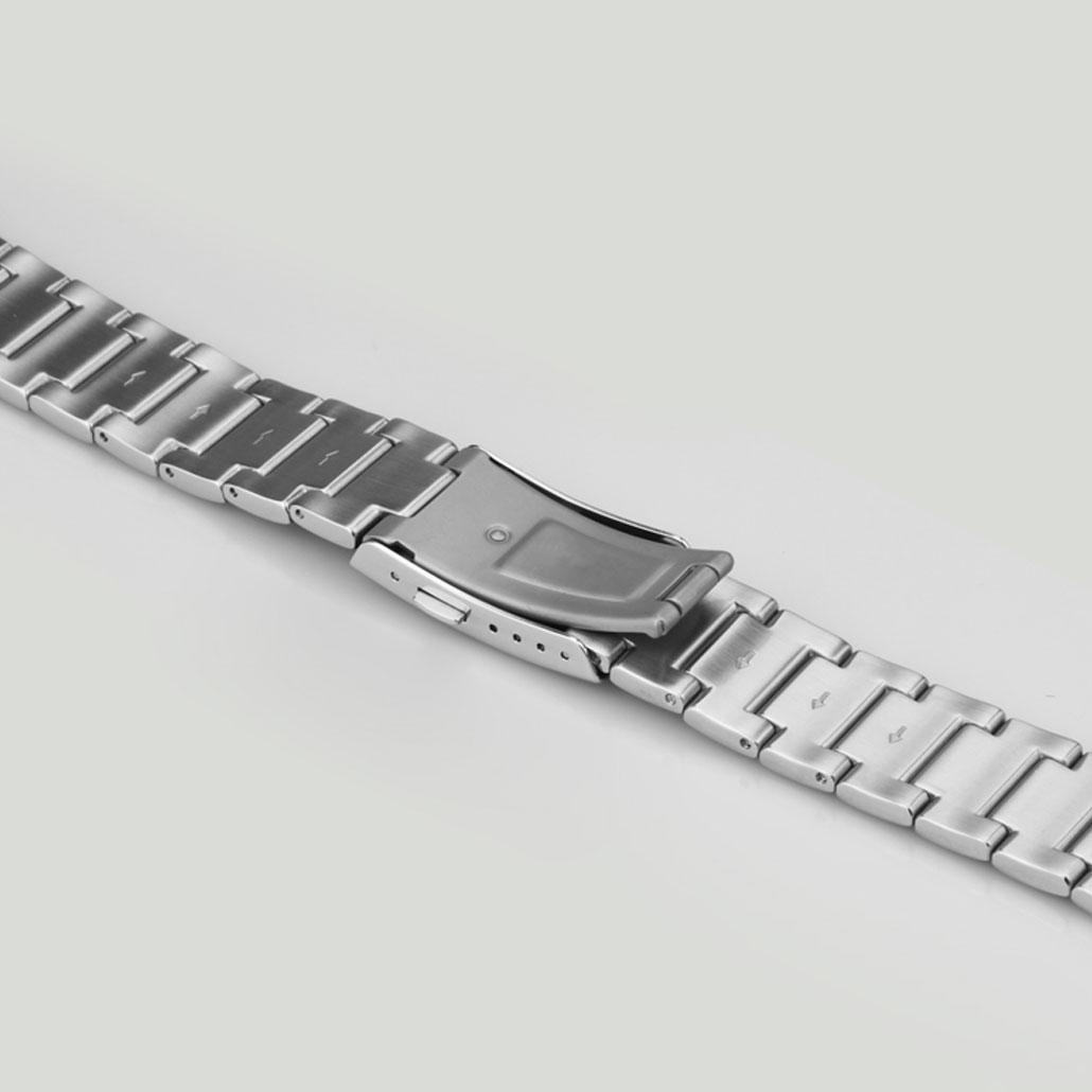 WS013 Stainless-steel Men's Watch Band In Silver