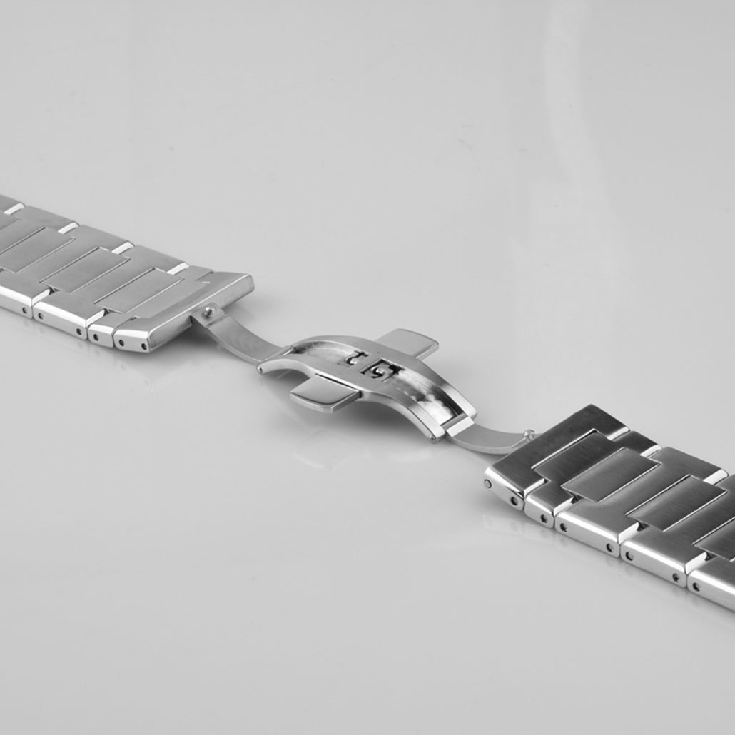 WS019 Silver Stainless-steel Watch Strap For Men's Watches