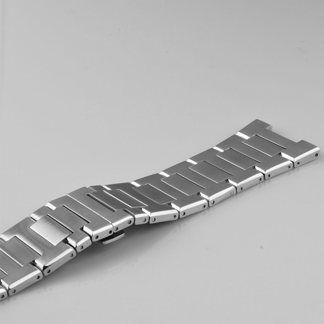WS019 Silver Stainless-steel Watch Strap For Men's Watches