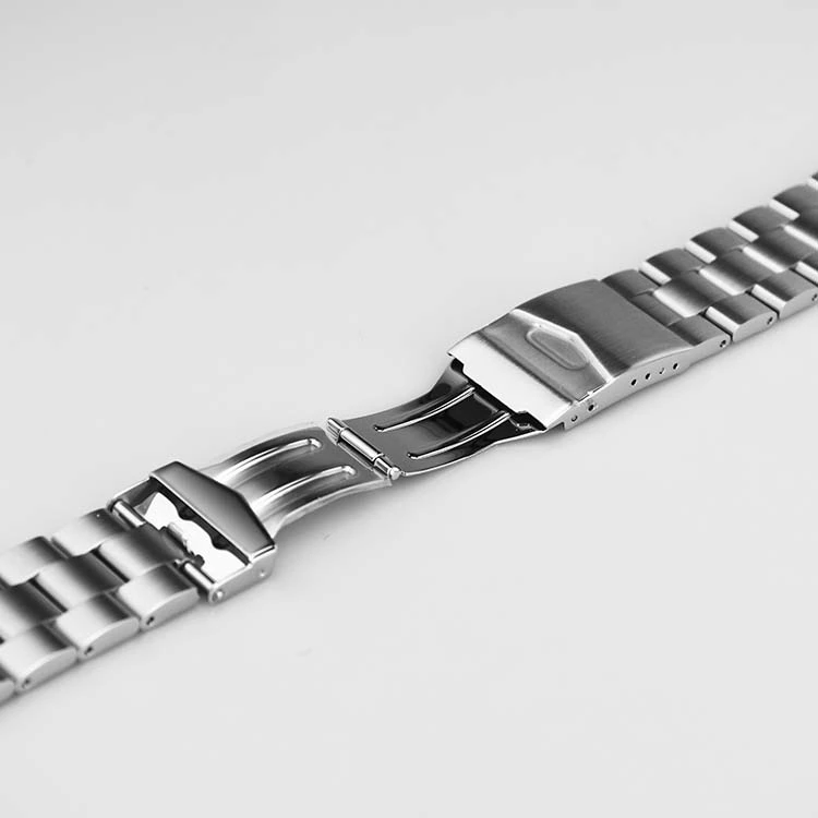 22mm Silver Stainless Steel Watch Strap