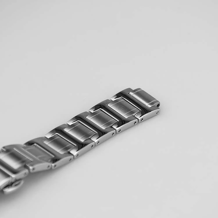 155mm Silver Stainless Steel Watch Strap