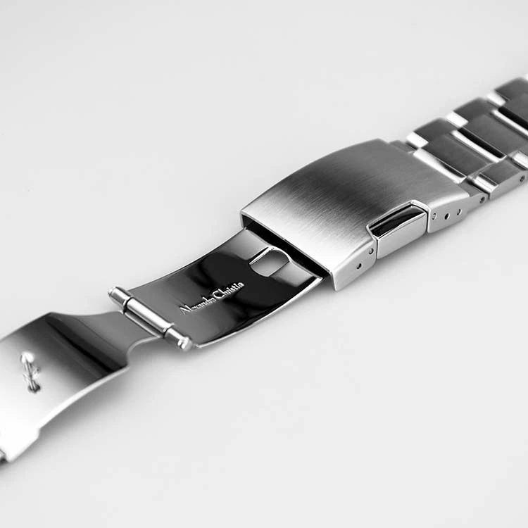 180mm Silver Stainless Steel Watch Strap