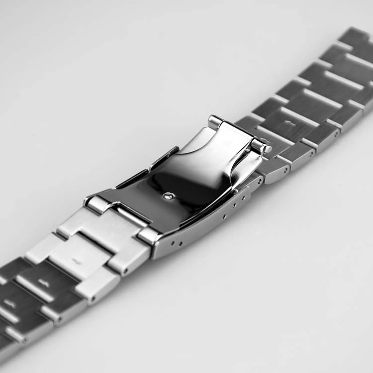180mm Silver Stainless Steel Watch Strap