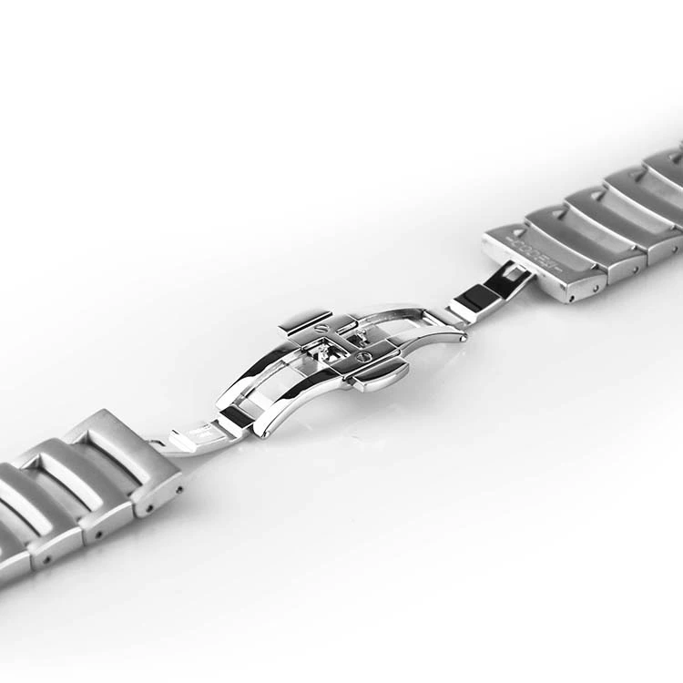 158mm Stainless Steel Watch Strap In Silver