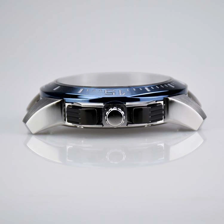 Stainless Steel Watch Case with Round Brushed Bezel