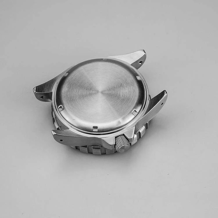 Round Stainless Steel Watch Case in Black