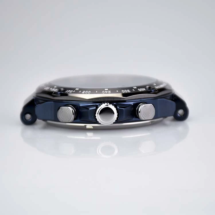 Stainless Steel Watch Case with Brushed Bezel