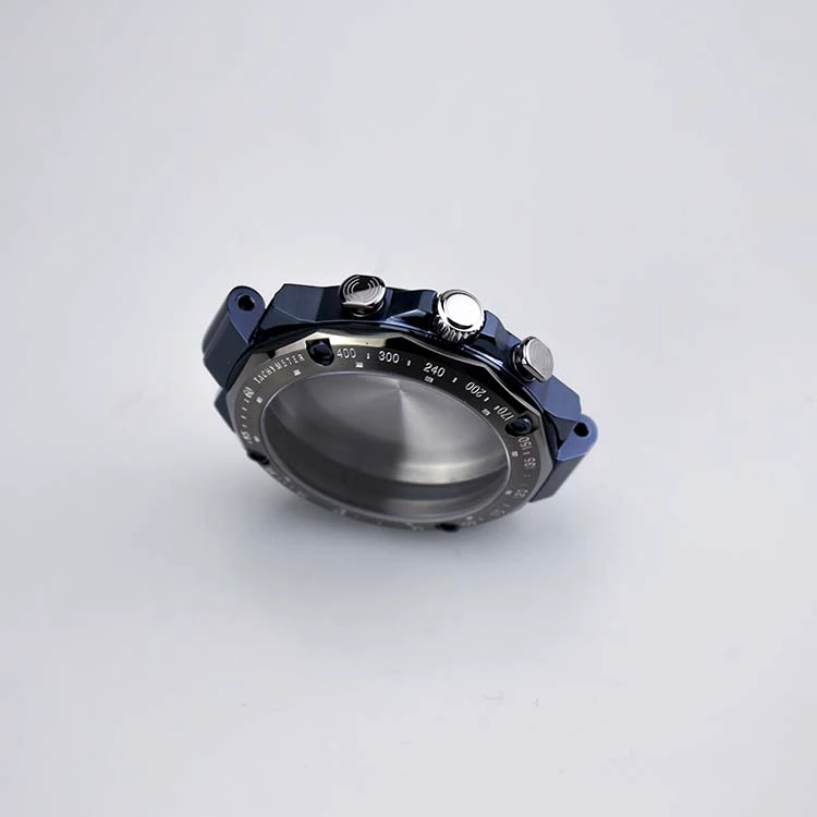 Stainless Steel Watch Case with Brushed Bezel