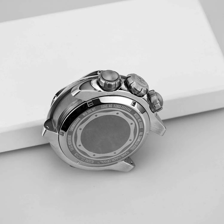 Stainless Steel Watch Case with Polished Markers And Edge