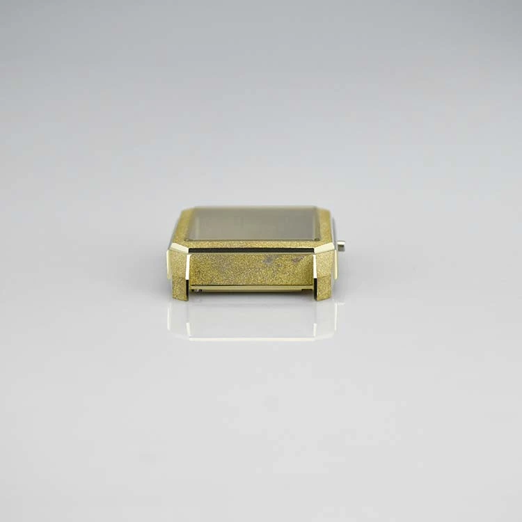 Polished Stainless Steel Watch Case with Brushed Caseback