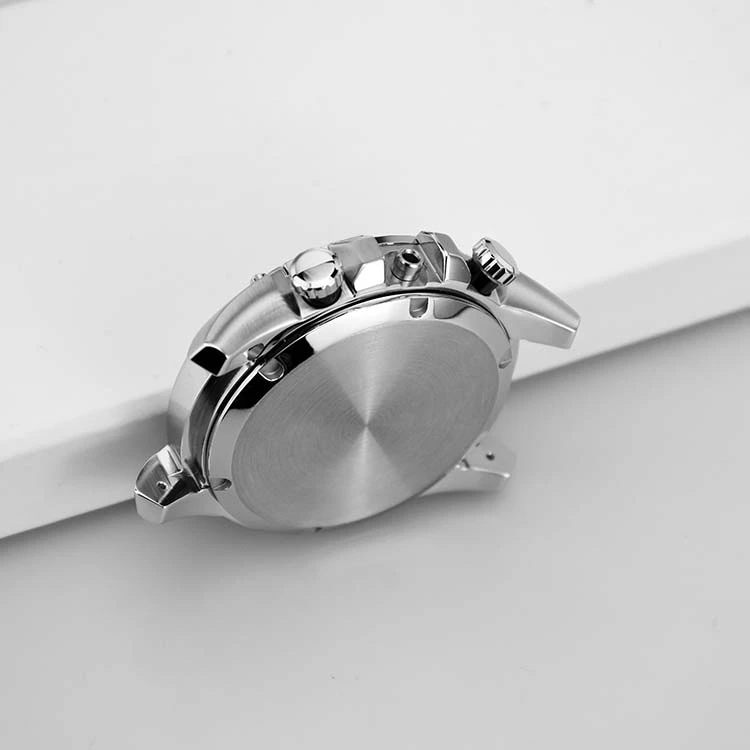 Round Watch Case With Polished Crown