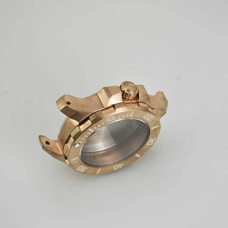 Stainless Steel Watch Case with Round Brushed Bezel Surface