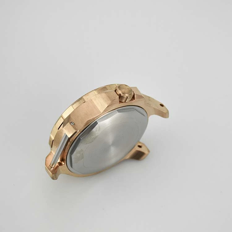 Stainless Steel Watch Case with Round Brushed Bezel Surface