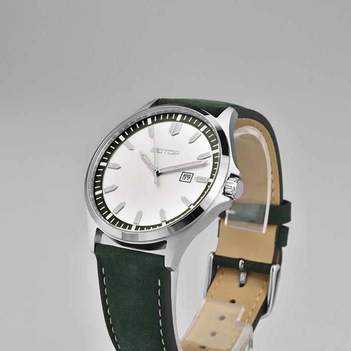 SS965 Flat Hard Glass Stainless Steel Watch for Men