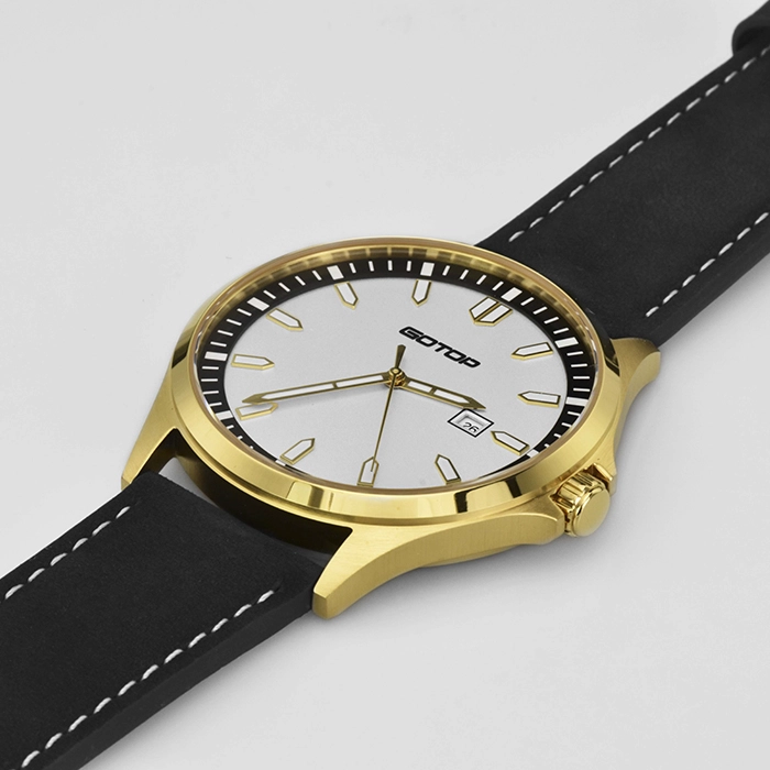 SS965 Flat Hard Glass Stainless Steel Watch for Men