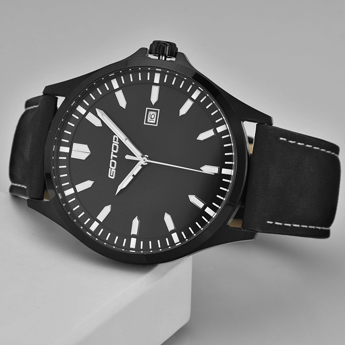 SS965 Flat Hard Glass Stainless Steel Watch for Men