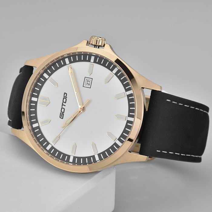 SS965 Flat Hard Glass Stainless Steel Watch for Men
