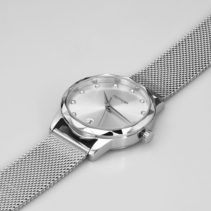 Sunray Dial Steel Watch for Woman