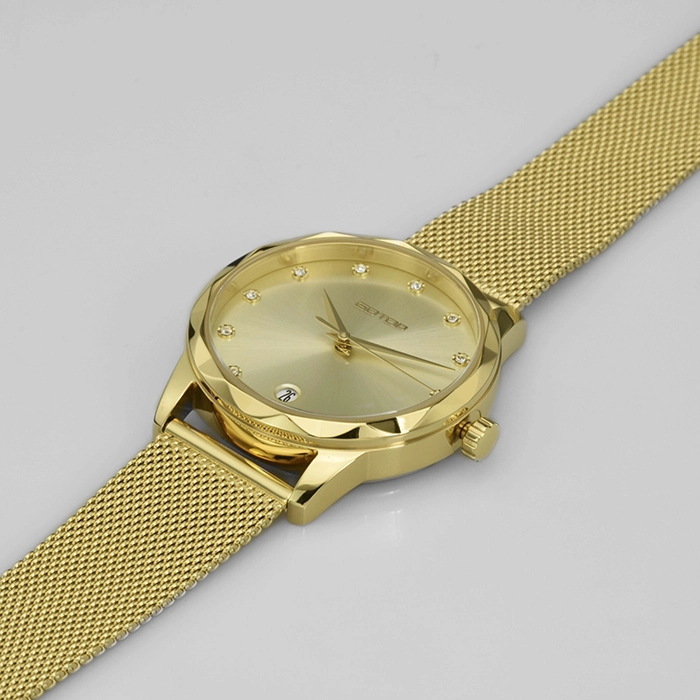 Sunray Dial Steel Watch for Woman