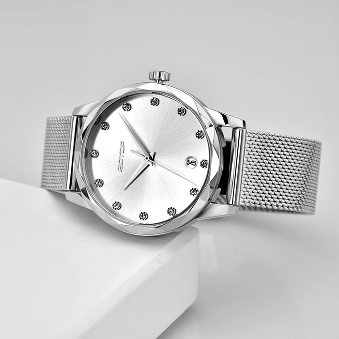 Sunray Dial Steel Watch for Woman