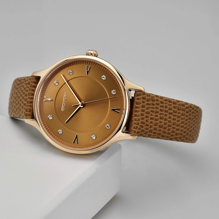 Middle Sunray Steel Case Watch for Woman
