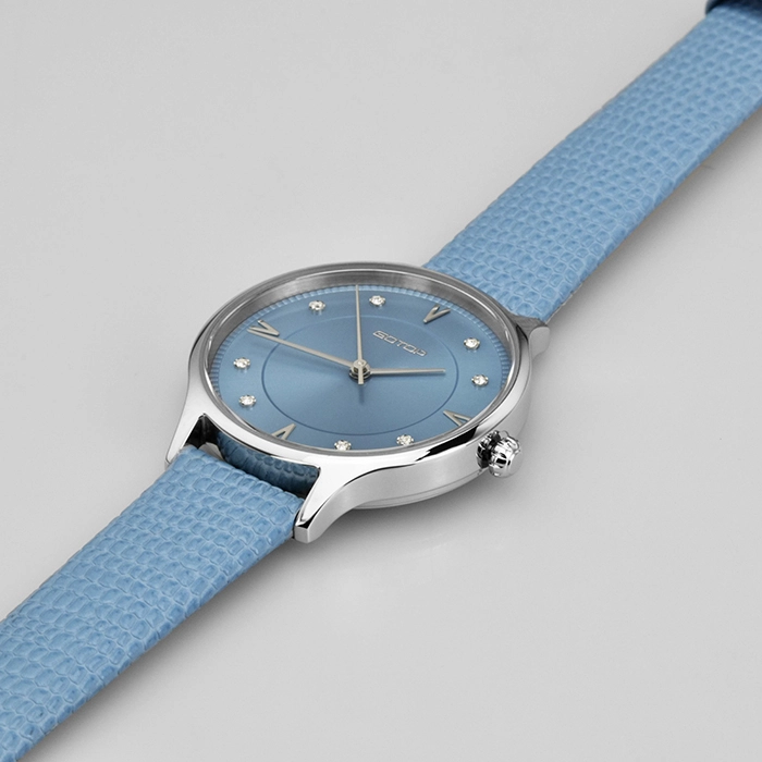 Middle Sunray Steel Case Watch for Woman
