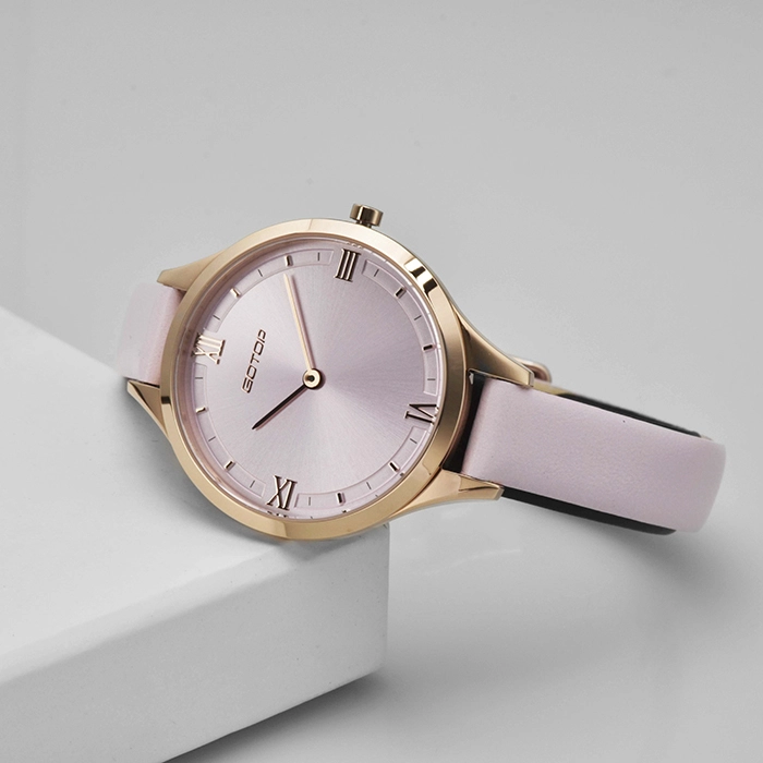 Sunray Dial Steel Case Watch for Woman