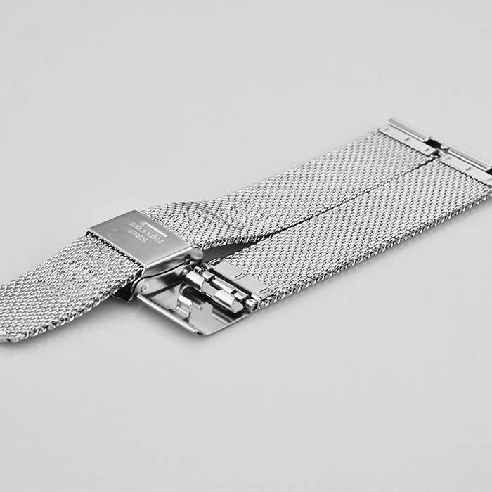 ws080 14mm 70 100mm silver stainless steel watch strap wholesale