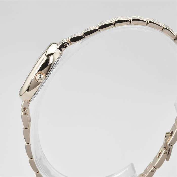 Two Curve Mineral Glass Watch for Woman