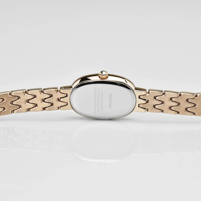 Two Curve Mineral Glass Watch for Woman
