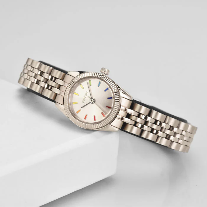 Chic and Colorful Women's Watch Petite Design with Vibrant Array of Index Colors