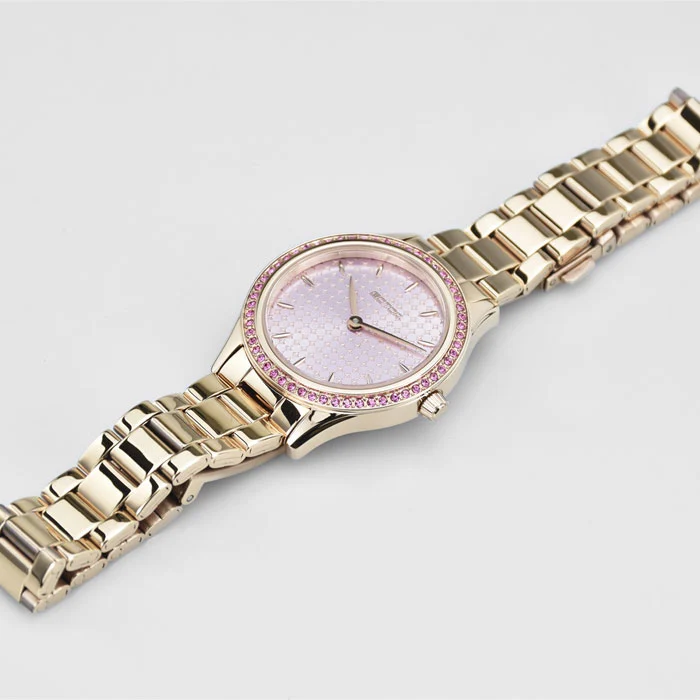 Exquisite Women's Watch Colorful Gemstone Brilliant Design High-End with Starry Dial Pattern