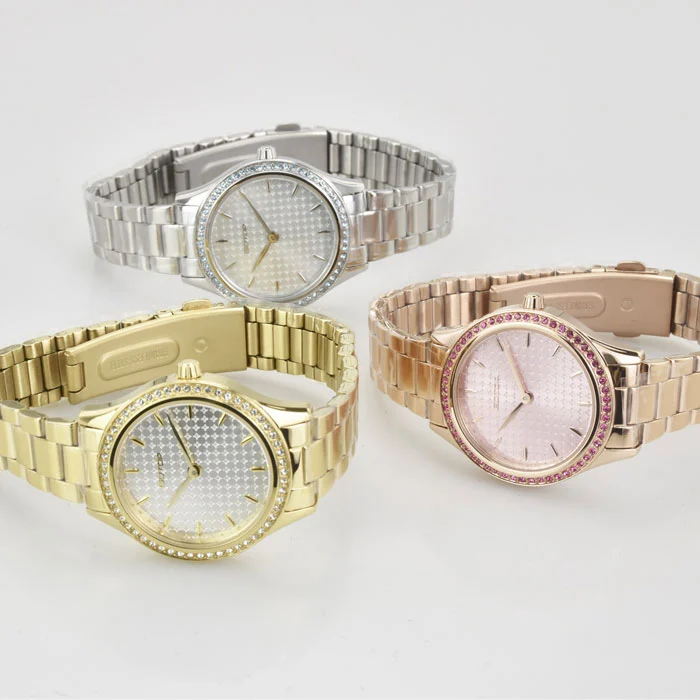 Exquisite Women's Watch Colorful Gemstone Brilliant Design High-End with Starry Dial Pattern