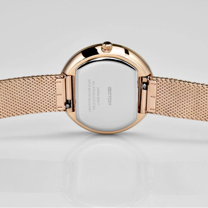 Fashion Unique Stereoscopic Brick Quartz Watch New Steel Strap Concise Sunray Dial