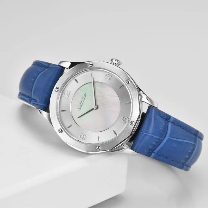 Lady Watch 30.5mm Custom Quartz Women Leather Strap Watches