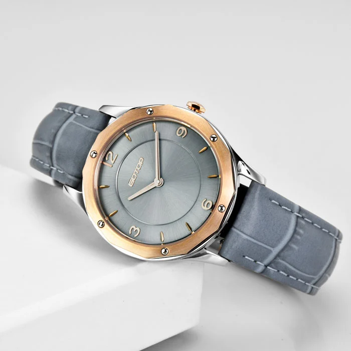 Lady Watch 30.5mm Custom Quartz Women Leather Strap Watches